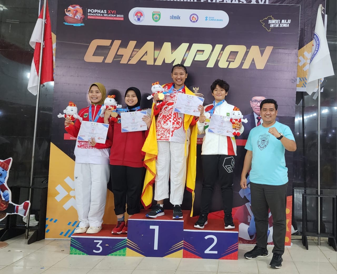 Dokumentasi dari - Ajang POPNAS XVI 2023 di Palembang, Cabor Taekwondo Persembahkan Medali Emas untuk Provinsi Bali