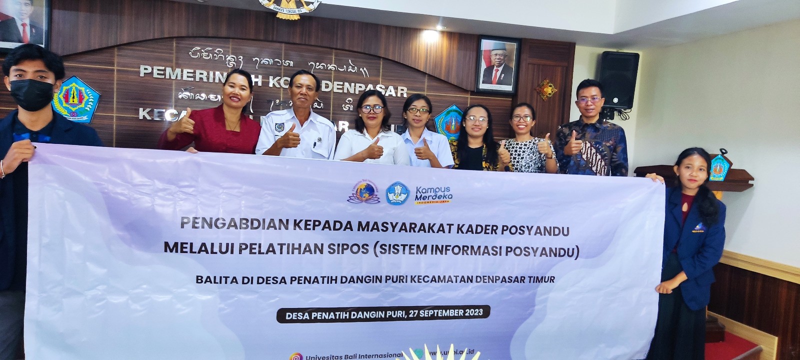 Dokumentasi dari - UNBI Laksanakan Pengabdian Kepada Masyarakat Kader Posyandu, SIPOS Balita di Desa Penatih Dangin Puri