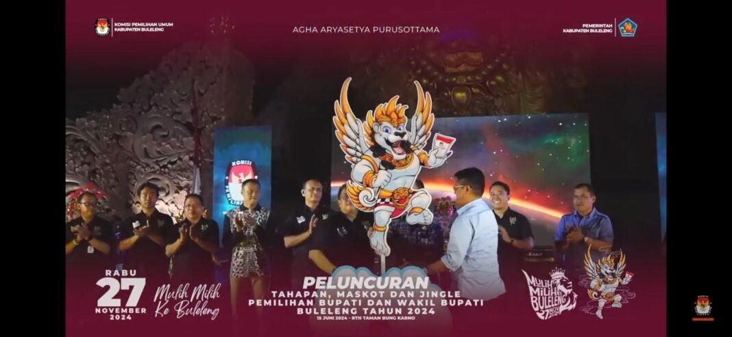 Dokumentasi dari - Mengawali Tahapan Pilkada Serentak, KPUD Buleleng Luncurkan Maskot dan Jingle 