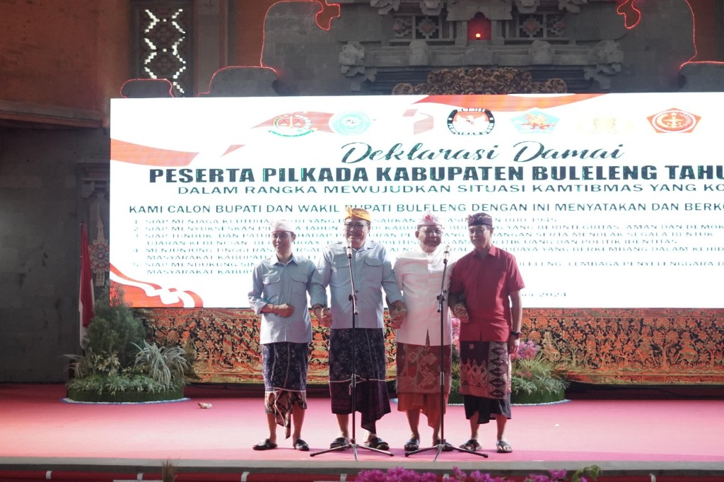 Dokumentasi dari - Suhu Politik Jelang Pilkada 2024 Meningkat, Polres Buleleng Gelar Deklarasi Damai dan Doa Bersama